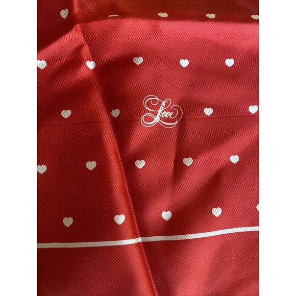 Red Love Scarf by Hallmark Made in Japan 26"x 26" Valentine - Picture 2 of 5